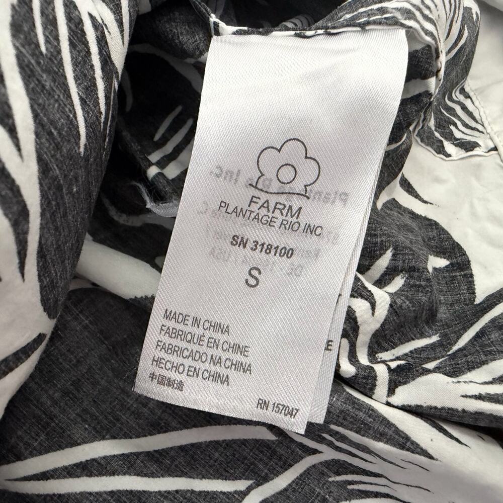 Farm Rio Women’s Floral Black and White Print Dress Sz S - Picture 8 of 8
